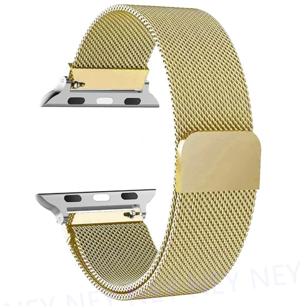 Milanese Loop för apple watch Band 44mm Ultra 2 49mm 45mm 41mm 40mm Metallarmband för apple watch Remserie 9 8 7 6 5 4 SE gold 3 42mm 44mm 45mm 49mm