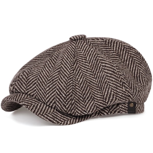 Mode Cotton Newsboy Caps Herrar Herringbone Platta Kepsar Kvinnor Män Brittiska Målare Hattar Mjuka Vår Höst Kepsar Hattar casquette black