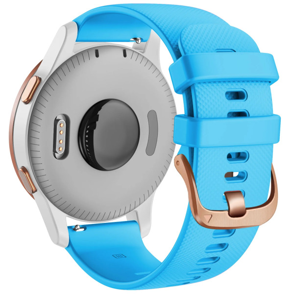 18 mm 20 mm rem för Garmin Venu Sq 2 Plus Vivoactive 4S Smartwatch Band Armband Venu 3S 2S Vivoactive 3 5 Ersättningsarmband Blue 20mm Vivoactive 5