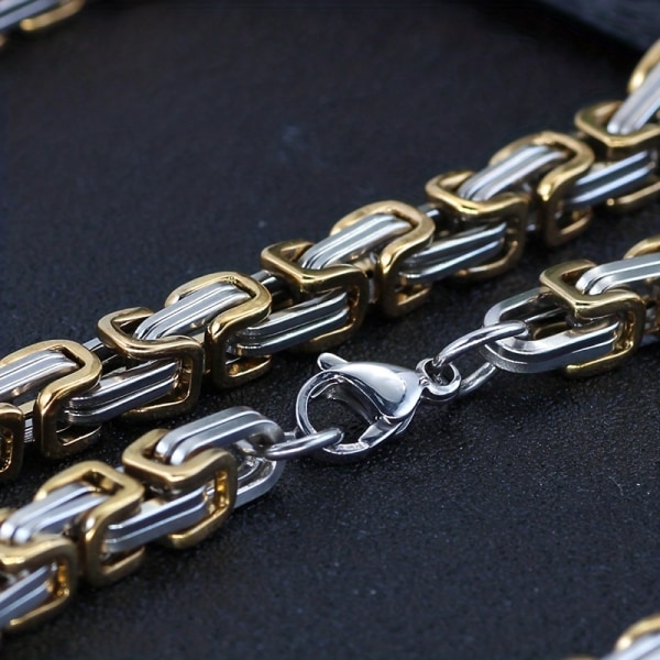 2st rostfritt stål Norse Gods Viking Halsband Armband Set , King Chain Norse Pagan Smycken för män Silvery