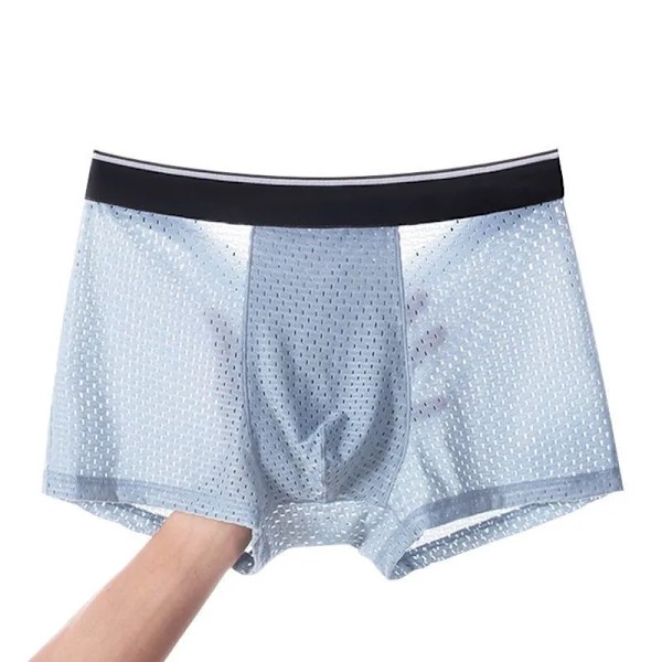 4/8 kpl Mesh Mukavat Pehmeät Shortsit Miehet Plus 5Xl 4pcs-B  Black 4XL