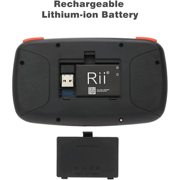 Rii I4 Mini Bt Trådlös Tangentbord Med Touchpad 2.4Ghz Bakgrundsbelyst Tv Arabic Keyboard