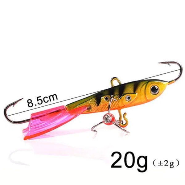 FISH KING 10g 20g Vinterfiskebete Balanserare 3D Ögon Metalljigg Is Hård Konstgjord Bete Sjunkande Minnow Swimbait Wobblers Gädda 20g-009