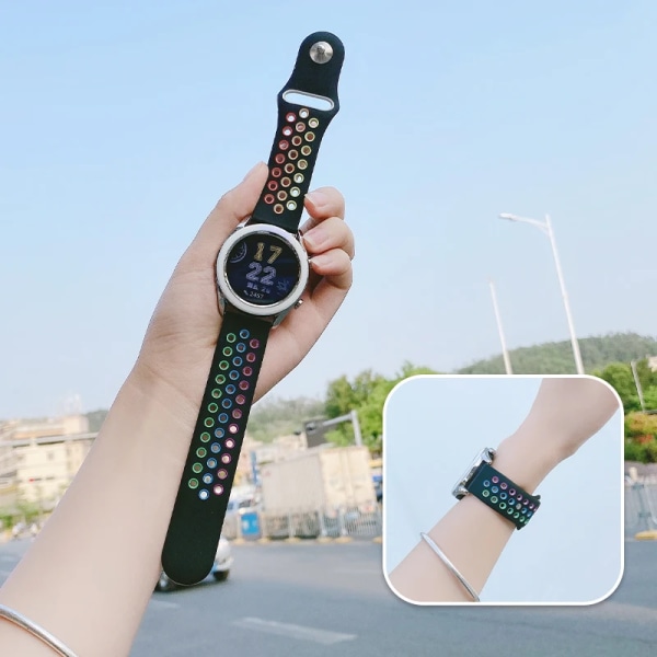 Sportband för Samsung Galaxy Watch 5- pro-4-Classic/active 2 40mm 44mm 45mm Silikon 20mm 22mm armband Huawei GT 3-2e-pro rem 12 black black 20mm watch band