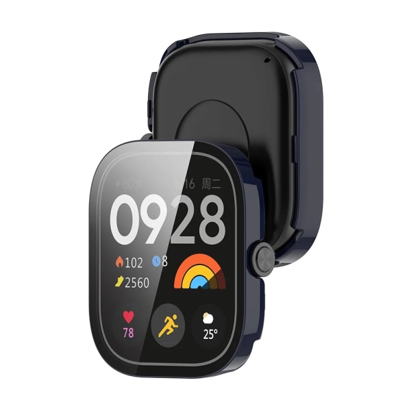 Fodral i härdat glas+ för Xiaomi Redmi Watch 4 PC cover Case för Xiaomi Redmi Watch 3 Active/Lite-tillbehör Blue Redmi Watch 3