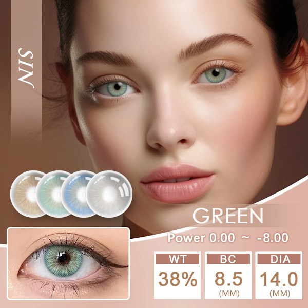 Visuashow Colorcon 1 Par Lins Snabb Frakt Green -3.75