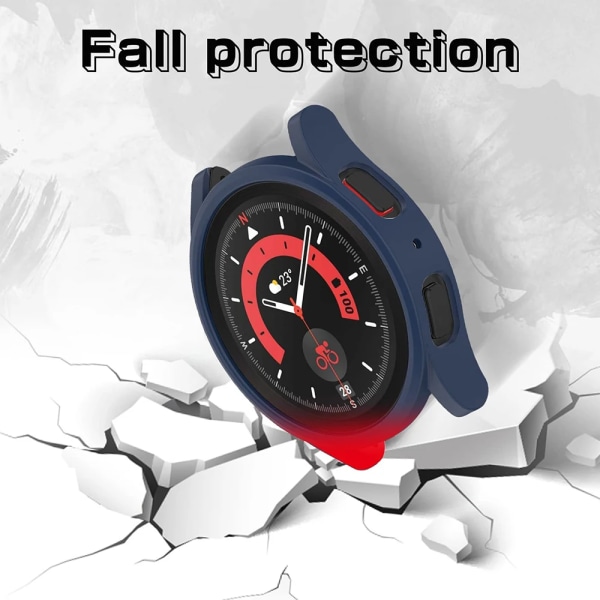 Case för Samsung Galaxy Watch 5 Pro 45 mm Galaxy Watch 6 5 40 mm 44 mm PC- case All-Around Skyddsskal för Watch6 classic Cover Gray Black Galaxy Watch 5 44mm