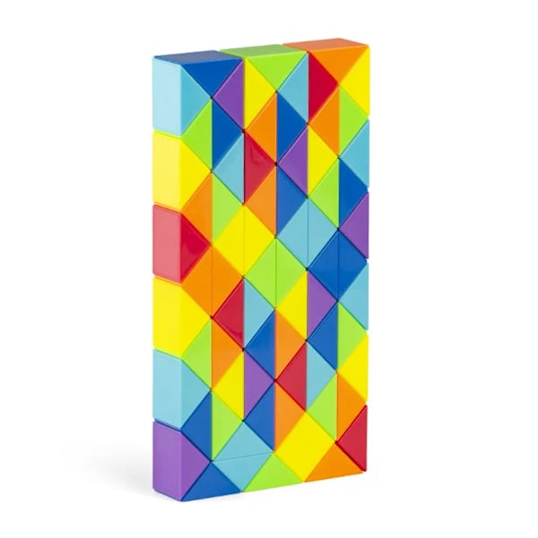 Rainbow Folding Magic Snake Cube Twist Puzzle Fidget Toys For Kids Adults Educational Montessori Game Brain Teaser Rompecabezas 72 Segments