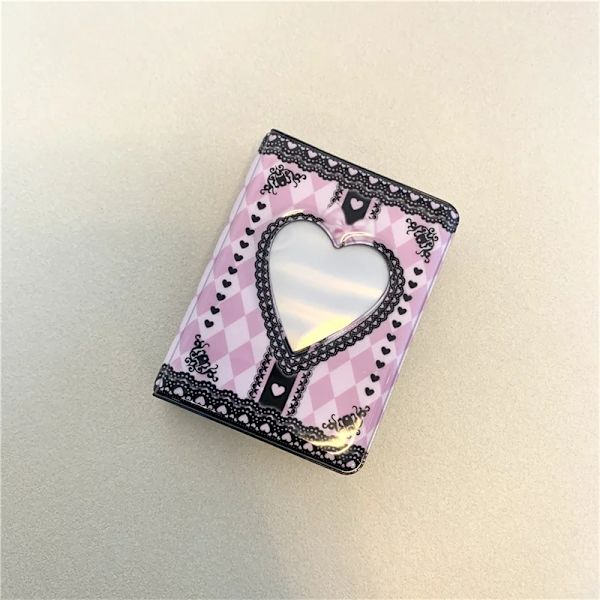 40 taskua 3 tuuman valokuva-albumi korealainen idolikuvien säilytyskirja kortinhaltija Sweet Star Photocard Binder Minikortti Keräilykirja WT Pink