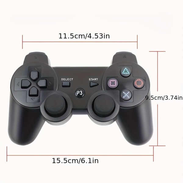 Trådlös Gamepad För PS3 Joystick Konsol Kontroll För USB PC Controller För Playstation 3 Joypad Tillbehör Support BT Black