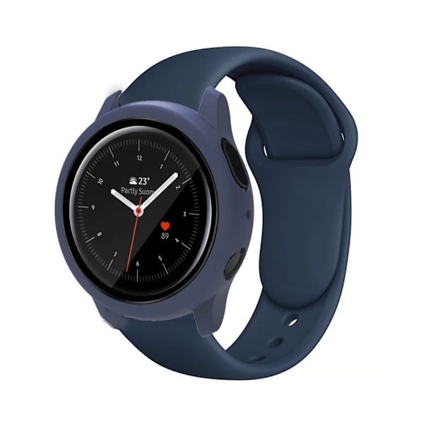 20Mm Rem Fall För Samsung Galaxy Active2 40Mm 44Mm Skärmskydd Bumper Band För Samsung Galaxy Klocka 4/5/6 40Mm 44Mm Omspärr Midnight Blue Galaxy Watch 7 44mm