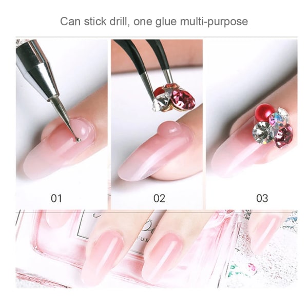 15 ml polyakrylgel för nagelförlängning Finger Quick Building Gel Naken/Rosa/vit Emalj Polygeler Builder Polish Gel Nail Art 12