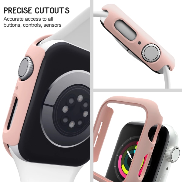 Fashion Matte Case för Apple Watch SE Cover 7 6 5 4 3 PC Bumper 41mm 44mm 38mm 42mm 45mm Hard Shell för iWatch Frame bule 38mm