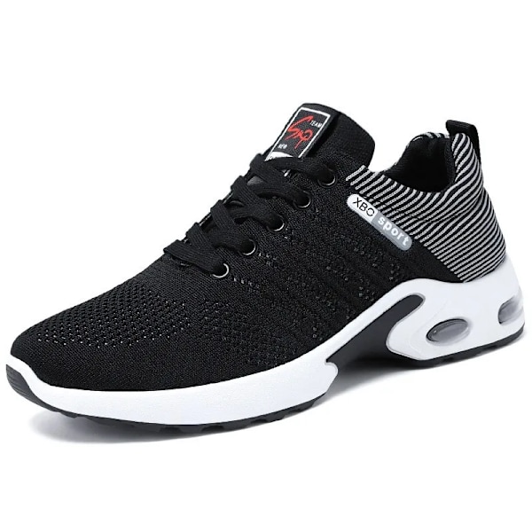 Sko Mænd 2024 Nye Mænd Sko Snøre-Up Løbesko Lette Casual Sneakers Mænd 9308 black and white 42