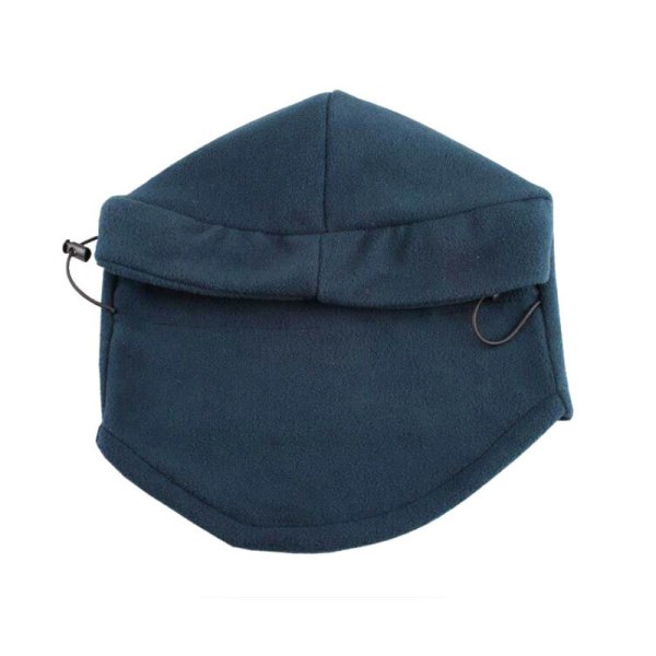 1 st vattentät thermal fleece balaclava hatt med luva halsvärmare vandringssjalar för vandring Dark Blue 1PC