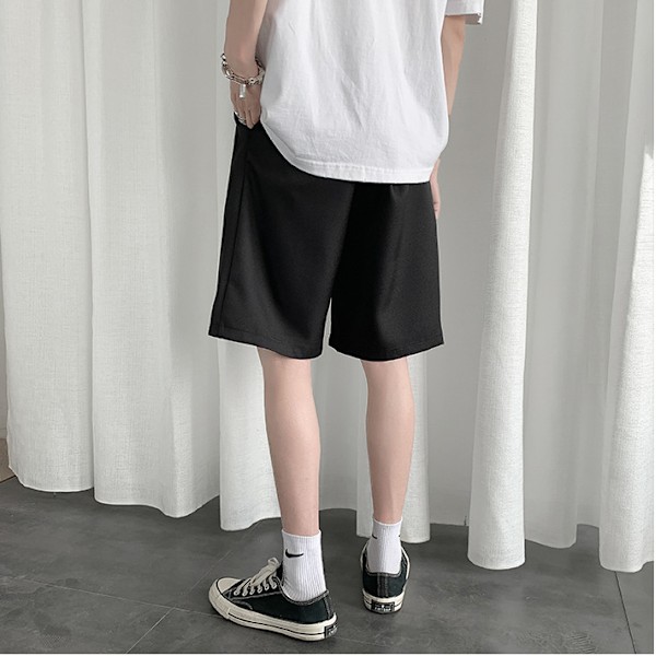 Kostymshorts Herr Trendiga Kostymbyxor I Koreansk Stil Sommar Tunn Ung Casual Beskurna Byxor Herrbyxor 2024 Ny Dark Gray XL