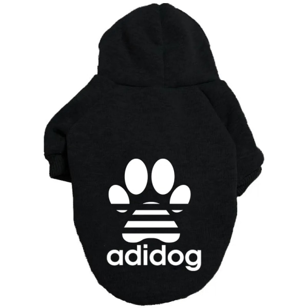 Små hundkläder Fransk Bulldog Samojed Hoodie Vinter Varm tröja Bekväma kläder för stora hundar black XS(0.5-1KG)