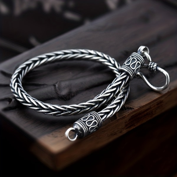 1 st Viking kölkedja i rostfritt stål armband, vintage handledstillbehör för män Silvery