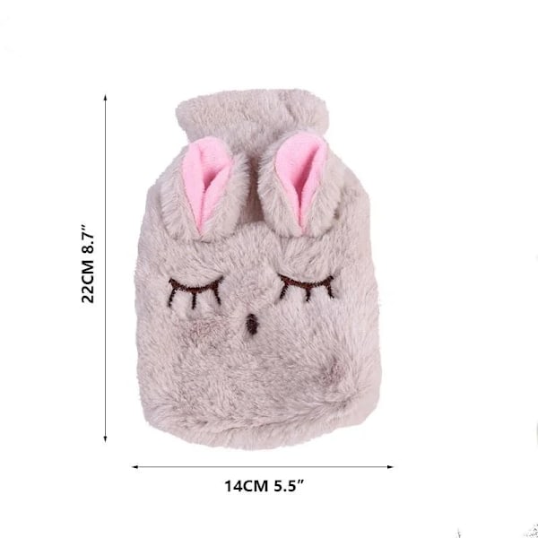 Kuum vesipullo Dormitory Belly Warmer Cartoon Hand Warmer Mini Explosion-Proof Portable Hot Water Bottle Hand Warmer Gray