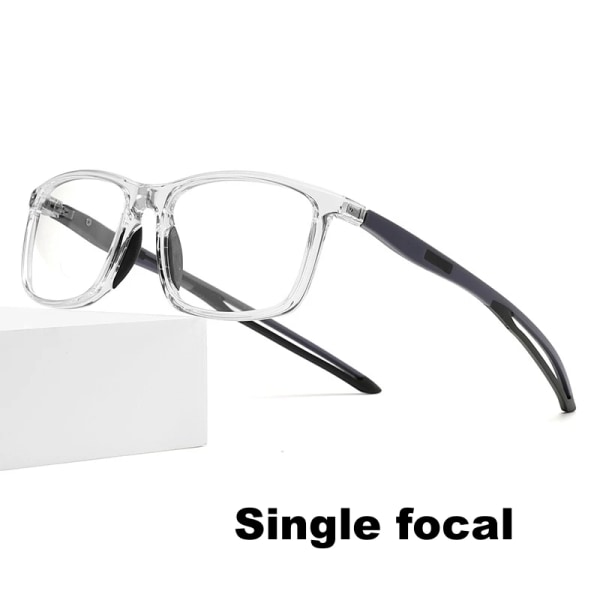TR90 progressiva multifokala glasögon Ultralätt blått ljusblockerande läsglasögon Män Kvinnor Vintage Near Far Presbyopia Eyewear single-transgray