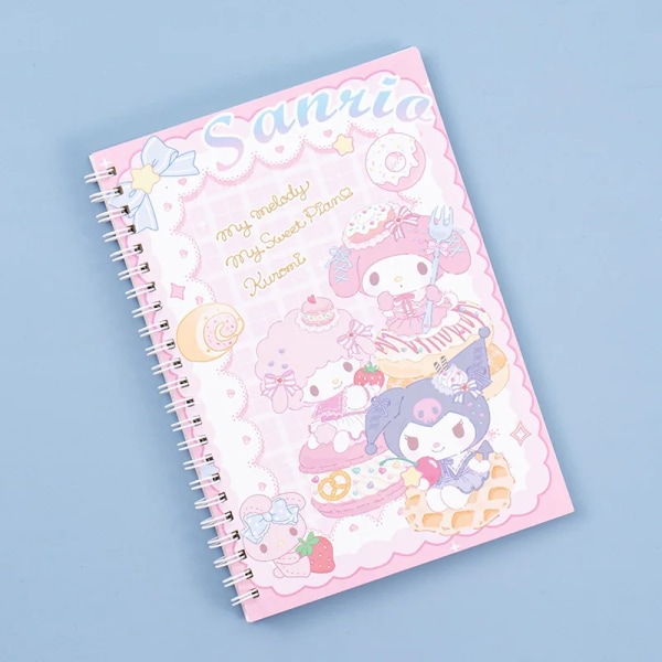 Kawaii Sanrio Kuromi Coil Notebook A5 Notebook Träningsbok Tjejer Söt brevpapper Cinnamoroll Lärande brevpapper Anteckningsblock Dagbok Sanrio Family