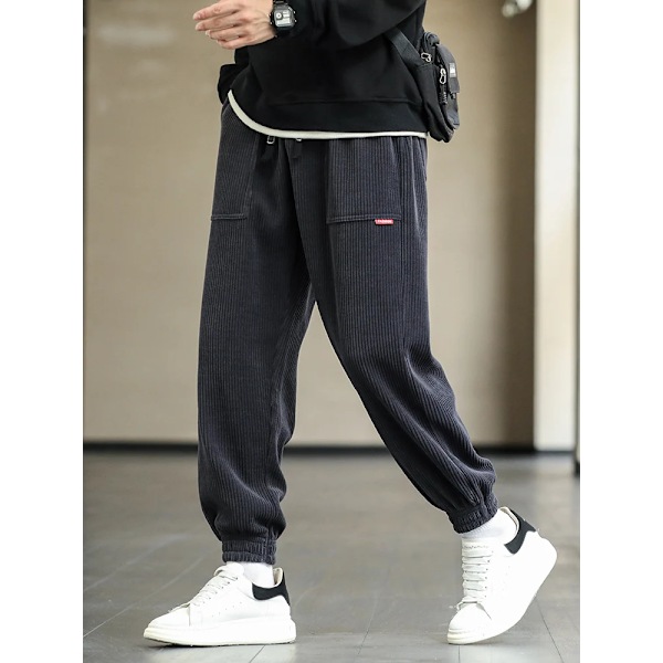 2022 Ny Höst Vinter Träningsbyxor Män Baggy Joggers Mode Streetwear Loose Casual Harem Byxor Plus Size 8Xl Grey 8XL