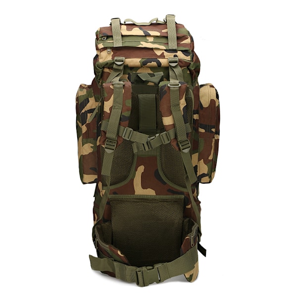 I lager 65L Stor Kapacitet Vandring Ryggsäck Utomhus Tillbehör Camping Utomhus Väska Vandring Vattentät Omslag Kamouflage Shiralee Jungle Camouflage 56-75L