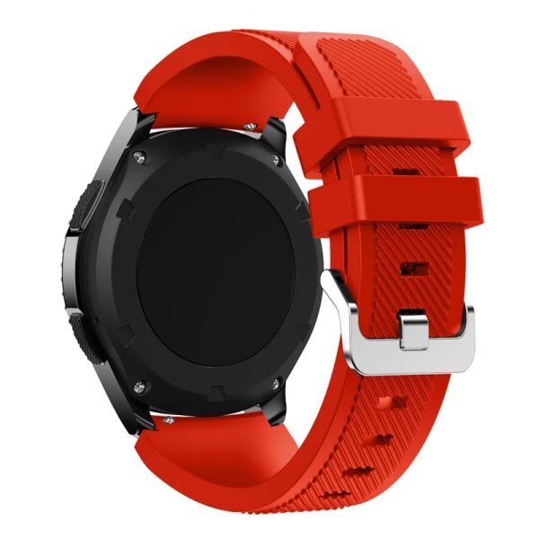 22mm silikonrem för Samsung Galaxy Watch 46mm Gear S3 Frontier Huawei watch 46mm Mjukt bekvämt armband för Amazfirt GTR Red For Gear S3 Frontier