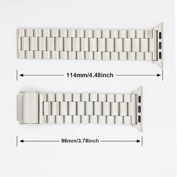 Rustfrit Stål Rem Til Apple Watch Rem 45Mm 41Mm 40Mm 44Mm Ultra 49Mm Ur Metal Armbånd Til Iwatch Serie 9 8 7 6 5 Se 4. Silver 42mm 44mm 45mm 49mm