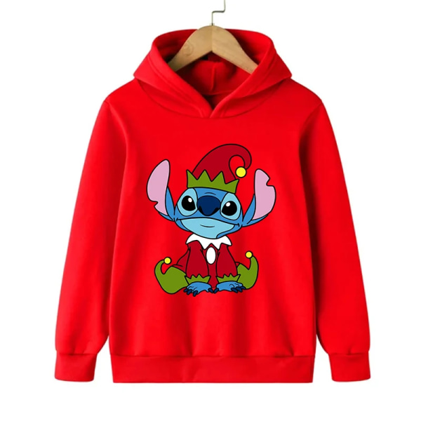 Ny Stitch Hoodie Jul Barn Tecknade Kläder Barn Flicka Pojke Lilo and Stitch Sweatshirt Manga Hoody Baby Casual Topp 59005 150CM