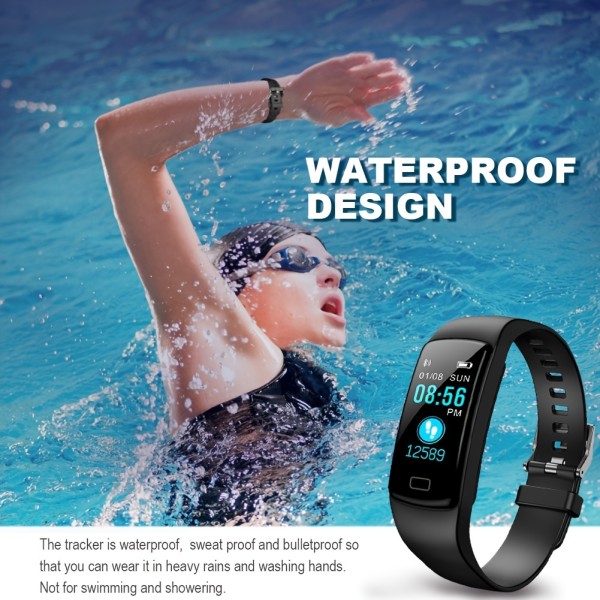 Smart Watch, Fitness Tracker, Activity Tracker Sömnmonitor med IP68 vattentät, hälsoträning Fitness Watch Stegräknare Stegräknare Gå Gray
