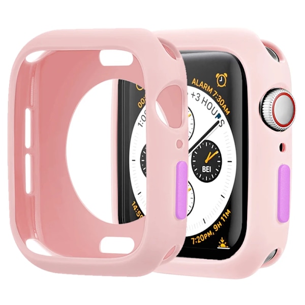 Pehmeä silikoni suojakotelo Apple Watch Ultra 9 8 7 6 Se 5 suojakotelo iWatch-sarjalle 49mm 45mm 41mm 44mm 40mm 42mm 38mm Pink Purple Series 789 45mm