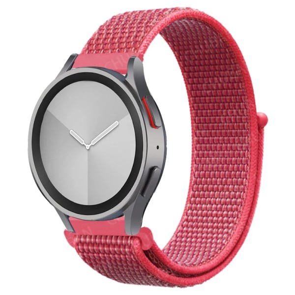 Nylon för Samsung Galaxy Watch 6/5/ pro/4/Classic/active 2 43-47-40-44mm 20mm/22mm sportarmband huawei gt 2/e/3 rem 23 Hibiscus pink 22mm watch band