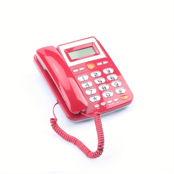 Med nummerpresentation Äldre hemtelefon Stor volym Stora knappar Batterifri med taltidsinspelningsfunktion Har två utökningar Gränssnitt Red 212x67x215mm