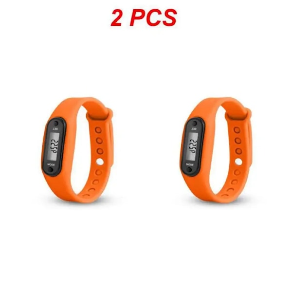 1/2 st Sport Smart Armbandsur LCD-skärm Fitnessmätare Stegräknare Digital Stegräknare Löpning Promenad Kaloriräknare Style I 2pcs