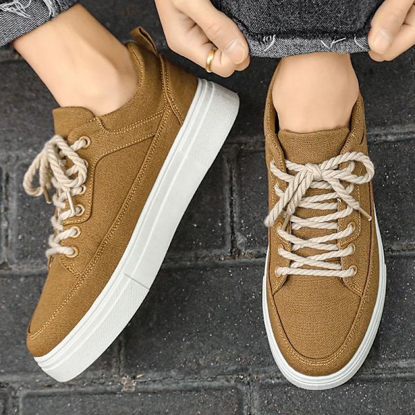 Ny Designer Mænds Casual Sneakers Tjock-Soled Vulkaniserede Sko Mærker Mænd Sport Åndbar Running Skateboard Træning Sho Sho Er brown 39