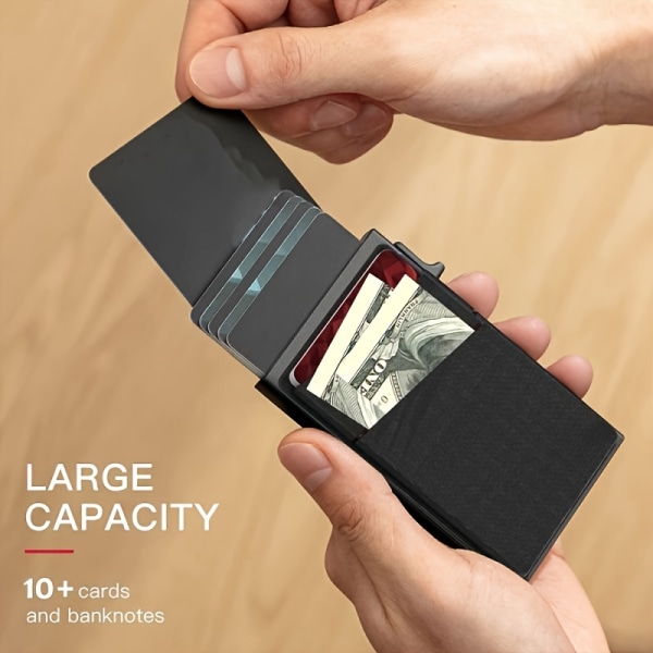 Automatisk pop-up kreditkortshållare pengapåse Minimalistisk RFID-blockerande visitkortsplånbok för män Camouflage