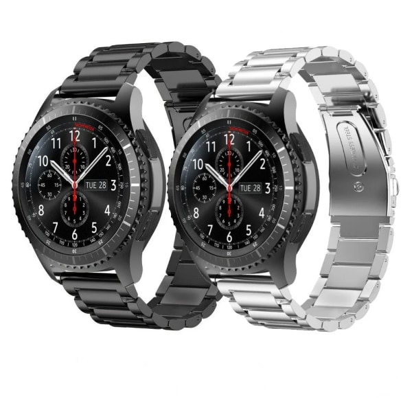 Metallarmband för Samsung Galaxy watch 3 4 5 Amazfit GTR Watch av hög kvalitet i rostfritt stål för Huawei Watch GT 2/3 Pro Black silver Samsung watch 3 41mm