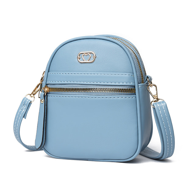 Cross-Border Small Bag Female Pure Color All-Matching Mobile Phone Bag 2024 New Small Shoulder Bag Vertical Japanese And Korean Mini Coin Pocket Castle Blue