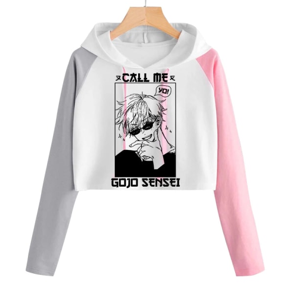 Jujutsu Kaisen Anime Hoodie Dam Harajuku Fashion Streetwear Tröjor Gojo Satoru Kawaii Cartoon Sweatshirts 90-tal Hoody Dame 16117 XL