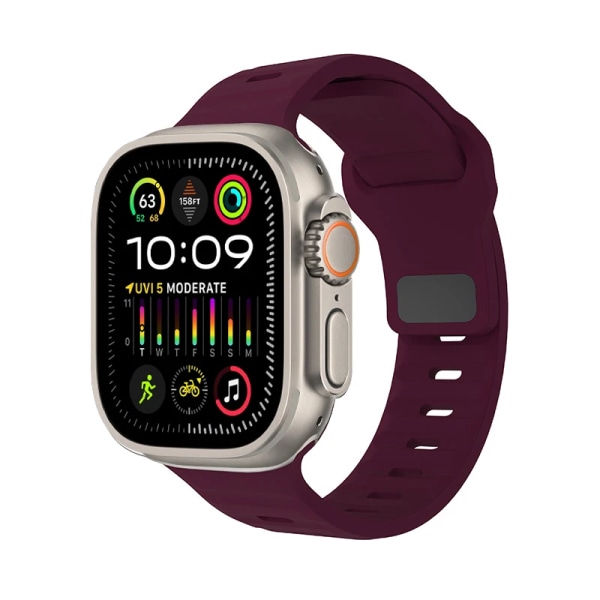 Ny originalrem för Apple Watch Ultra 49mm Sports Silikonarmband iWatch Series 9 8 7 45mm 41mm 6 5 4 3 SE2 44mm 40mm Band Wind red 38mm 40mm 41mm