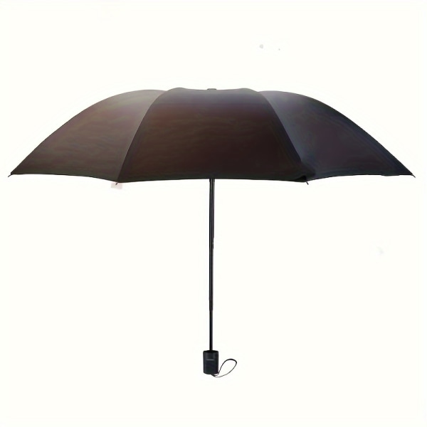 1 st Vikbart inre printed litet svart paraply, soligt och regnigt UV-skydd paraply, lätt, robust resehandbok paraply