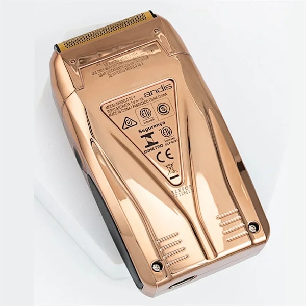 Andis Profoil Lithium Plus 17225 Barber Hår Rengöring Elektrisk Rakning För Män Skägg Stubble Razor Skalld Rakningsmaskin Laddare Gold UK Plug