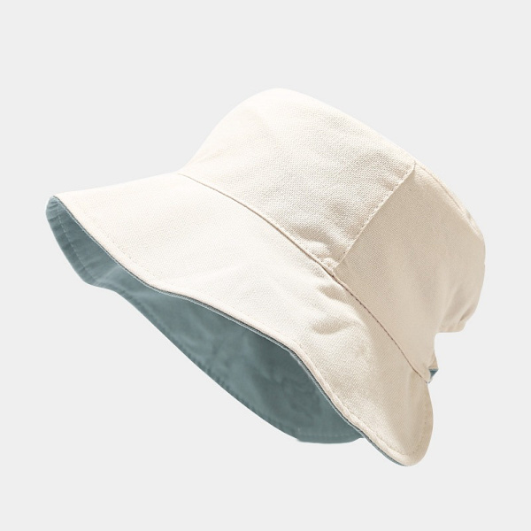 Bucket Hatt Kvinnor Våren Och Sommaren Japanska Enkel Dubbelsidig Solskydd Hatt Koreanska Stil I Ponytail Sun-Proof Basin Hattmode Khaki Free Size