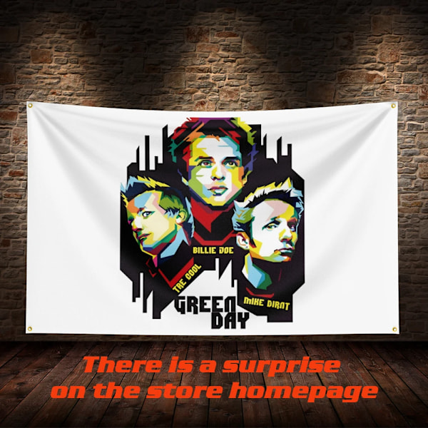 3 x 5 FT G-Green Days Flag Banner Musikplakat Eventyr Tapet Baggrund Havefest Banner Værelse Garage Stue Dekoration ZZZ1210 150 x 240cm