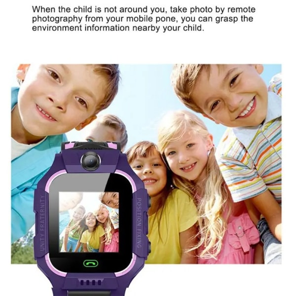 Z6 Kids Smart Watch Sim-kort Ring Telefon Smartwatch Vattentät kamera 1,44-tums väckarklocka med pekskärm purple