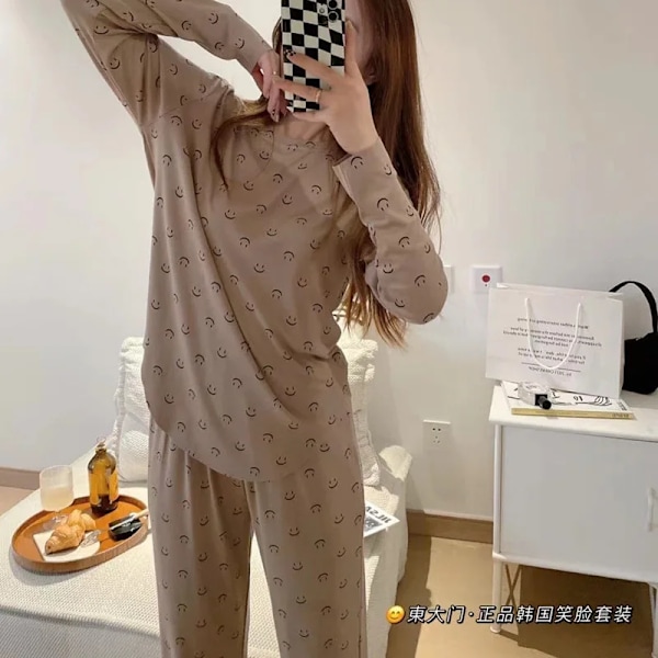 2 Stycke Nya Flickor Mjuk Hud Vänliga Pyjamas Set Damer Casual Sleep Homewear Set Kvinnors Stora Storlek Hem Kläder Green XL