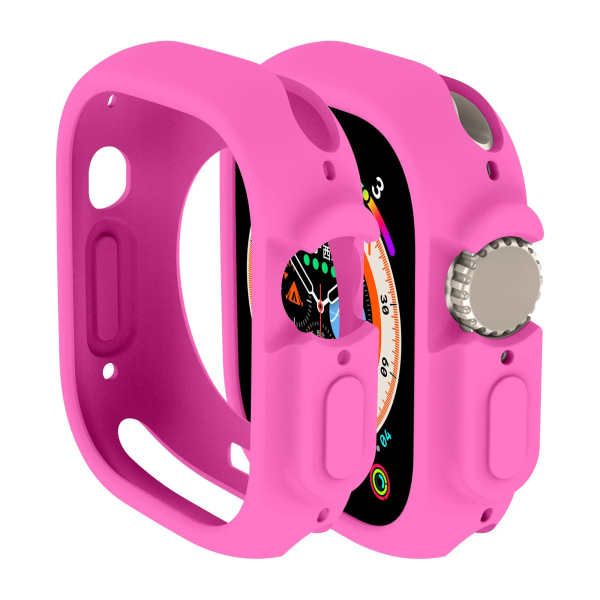 Cover För Apple Watch ultra 2 49mm 44mm 40mm 45mm 41mm 42mm 38 Tillbehör Silikon Bumper Protector iWatch serie SE 4 3 6 7 8 9 barbie Pink 42mm series 321