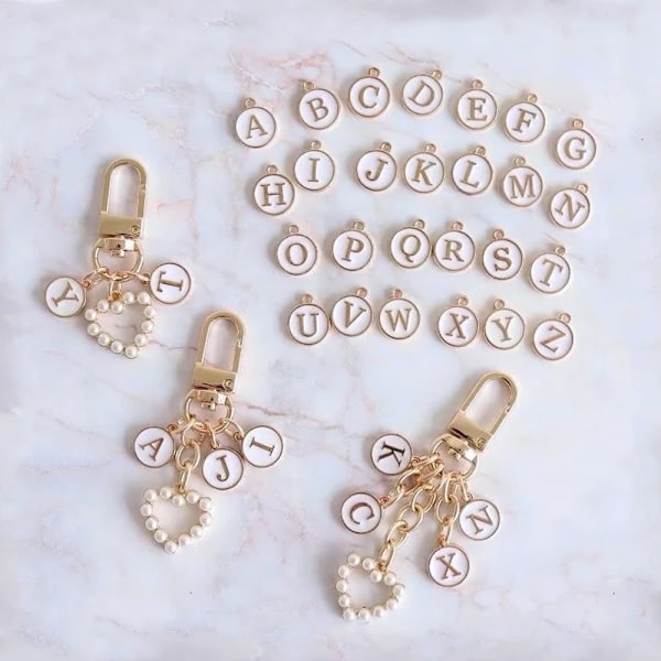 5St/Lot A-Z Letter Charms Emaljer Initials Alfabet Pendel För Halsband Armband Mak Smycken Make Diy Namn Tillbehör 5PCS-Y