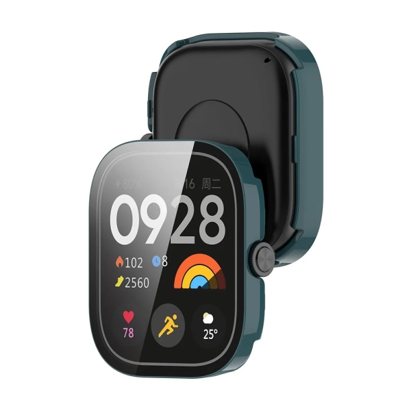 Fodral i härdat glas+ för Xiaomi Redmi Watch 4 PC cover Case för Xiaomi Redmi Watch 3 Active/Lite-tillbehör Green Redmi Watch 3 Active